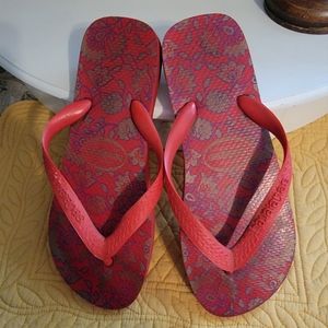 Havianas Red Flip Flops